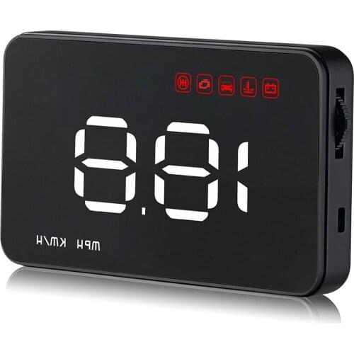 A1000 3.5'' Car HUD Head Up Display OBD2 II EUOBD Over Speed Warning System Windshield Projector Auto Electronic Voltage Alarm