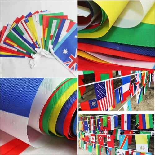 Free shipping xvggdg String flag 32 Team flag Country World Banner Bunting bar home party decoration