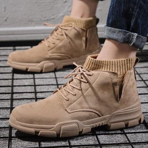 Mazefeng Men Boots New Lace UP Men Shoes Non-slip Wearable Large Size Casual Shoes Plus Retro Trend Mens Fashion Boots 2020