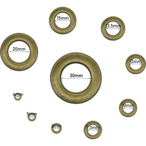 Bronze Plane Leathercraft Eyelets 3|4|5|6|7.3|10|12|13.5|15|20|30mm Internal Diameter Scrapbooking Accessories Metal Eyelets