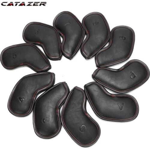 A Hat Cover Fabric/pole Lengthened Version 2020 Set New Iron Club Protective Cover PU Golf 10 Head Cover Golf Irons Set