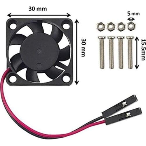 DC 5V 2Pin Dupont 3007 3cm 30mm x 7mm PC Cooling Fan