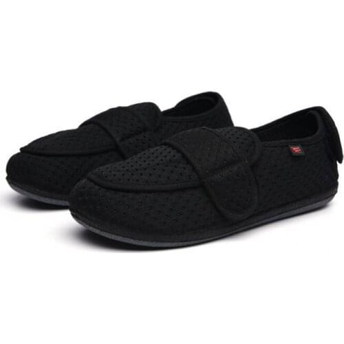 Denim Spring Autumn Hot Selling Mens Comfortable Shoes For Foot Care Breathable Flat Heel Slippers Diabetes Rehabilitation Clog