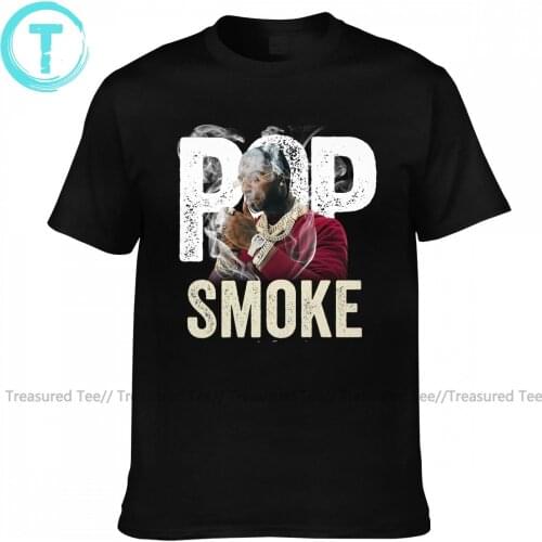 Pop Smoke T-Shirt Beach Casual 100 Percent Cotton T Shirt Graphic Short-Sleeve Tee Shirt Male Big