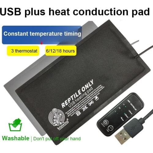 USB Heat Mat Climbing Pet Heating Pad With Temperature Controller Adjustable Timer Switch Heating Mat Incubator Temperature