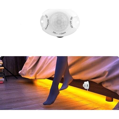 12V PIR Motion Sensor switch Adjustable time smart Infrared Human Body Sensor Detector ON/Off Control LED strip home lighting