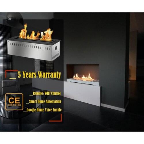 Inno-Fire 18 inch L Remote control intelligent black or silver wifi bio ethanol kamin