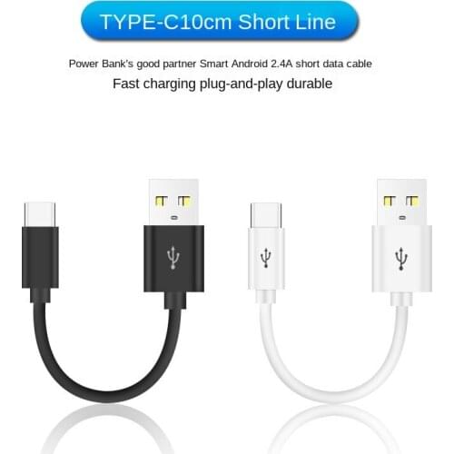 10cm USB Type C Short Cable for Samsung Galaxy S9 Note 8 9 USB 3.0 Type-C USB C 2A Fast Charging Data Cable Huawei P10 P40 Pro