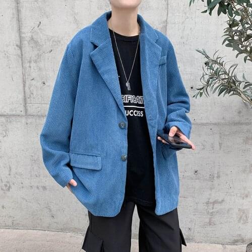 Spring Autumn Suit Men Korean Fashion Loose Business Casual Suit Jacket Men Harajuku Streetwear Solid Color Jacket Men