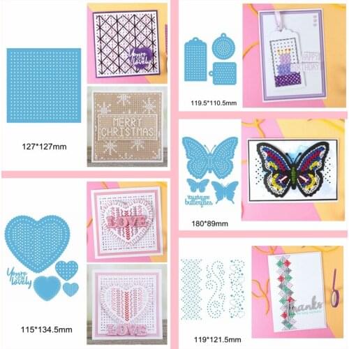 Square Round Butterfly Heart Lace Flower Letter Words Metal Cutting Dies 2020 New Handcraft Make Cards Embossing Paper Die Cut