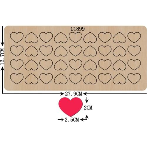 New LOVE Heart, card Wooden die Scrapbooking C1899 Cutting Dies
