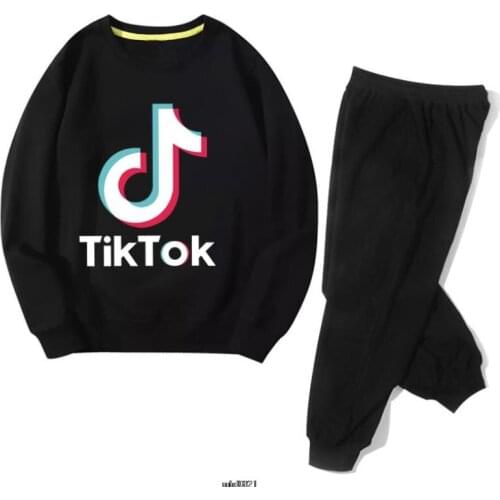 New Tik Tok T Shirt+Pants 2pcs Sets Kids Casual Suits Casual Teenager Boys Tops Tees Set Toddler Girls Tracksuits