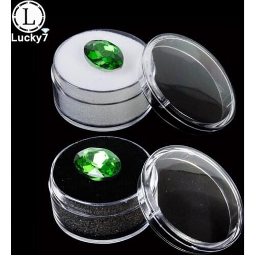 Wholesale 5pcs/lot Clear Round Diamond Box Plastic Beads Jewelry Case Storage Box Gem packaging Organizer