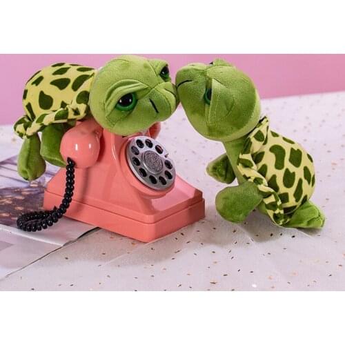 Plush Toy Turtle Doll Turtle Kids As Birthday Christmas Gift Army Green Big Eyes Turtle Twenty Centimeter