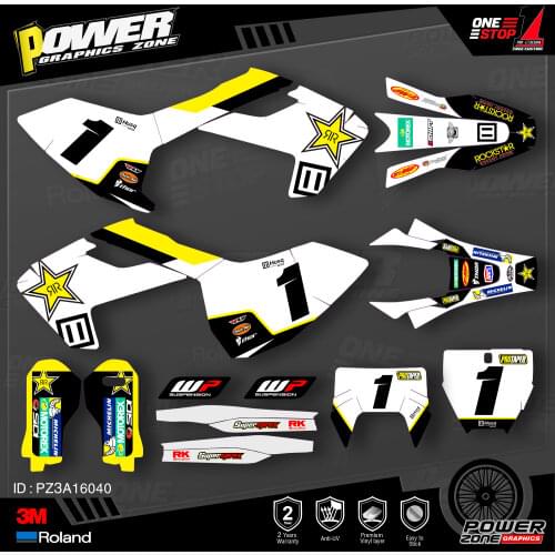 PowerZone Custom Team Graphics Decals 3M Stickers Kit For Husqvarna Sticker 2016-18 TC FC TX FX FS 2017-19 TE FE 125-450cc 40