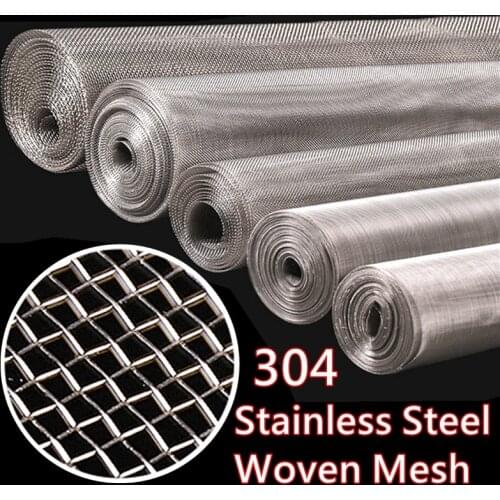304 Stainless Steel Filter Mesh Screen 4-500 Mesh Stainless Steel Woven Mesh Metal Wire Mesh Screening Car Fix Sheet Net Tools