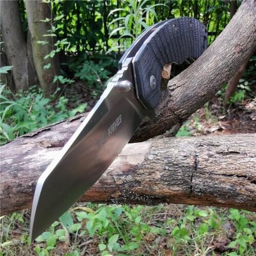 8Cr13Mov Blade Folding Knife with G10 Handle Collection Knives - Good for Hunting Camping Survival Outdoor and Everyday Carry