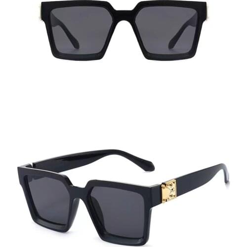 Unisex Fashion Ladies Square Sunglasses Women Goggle Shades Vintage Brand Designer Oversized Sun Glasses UV400