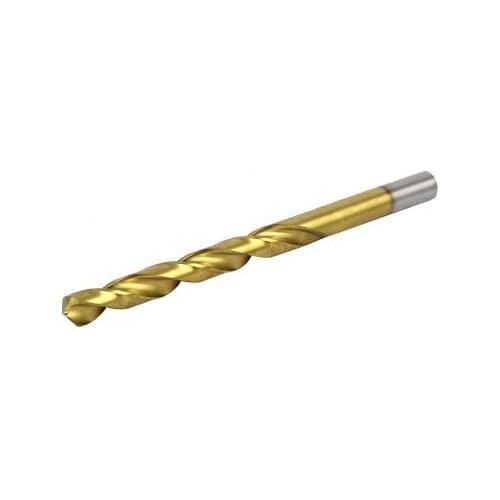 9.1mm Drilling Dia Titanium Plated 2 Flutes Straight Shank Twist Drill Bit