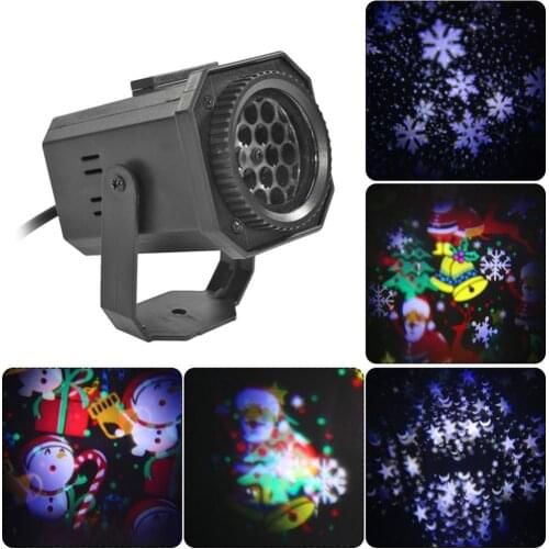 LED Christmas Light Outdoor Waterproof Snowflake Projection Lamp Projector Lighting for Lawn Stage Garden Decorations