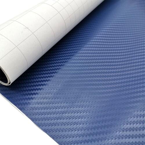 Dark Blue Car Interior Center Console Vinyl Film Sticker Carbon Fiber pattern