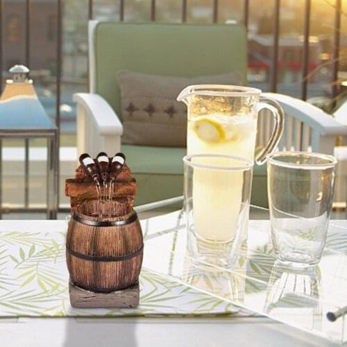 5V 500mA Resin Outdoor Fountain Self-Circulating Water Decoration Statue For Yard Garden Decor Sculpture Ornaments