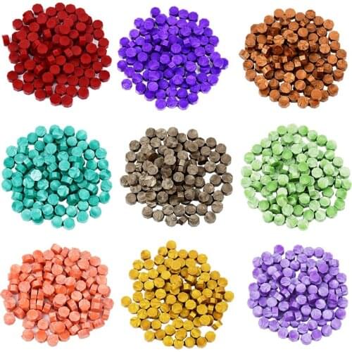 100pcs Octagon Sealing Wax Beads Seal Envelope Stamp Wax Beaded For Retro Wedding Crafts Decor Ancient Stamp Card Making Tools