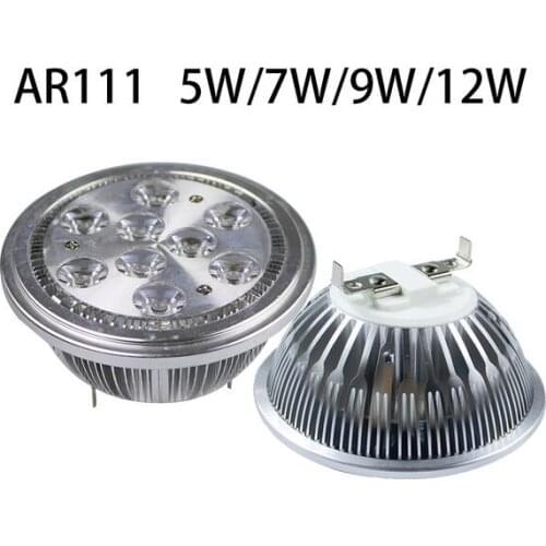 High Power AR111 LED Spotlight 5W/7W/9W/12W G53 Aluminum Alloy Led Bulbs AC85-265V Replace Halogen for Business Lighting
