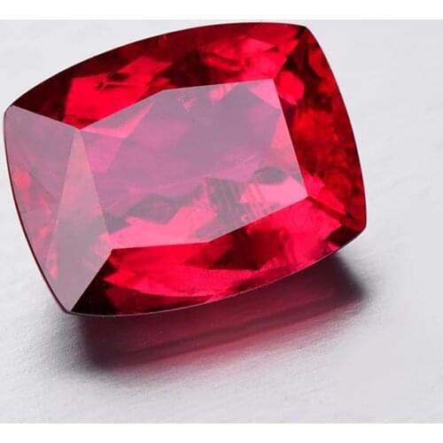 Bright AAAAA qualityrectangle red stone dignity deep red rose stones faceted stone beads for jewelry making diy