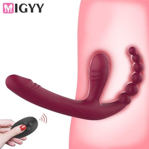 Strapless Strapon Dildo Vibrator Big Butt Plug Anal Toys For Adults Strap-ons For Sex Lesbian Double Dildo Vibrators For Women