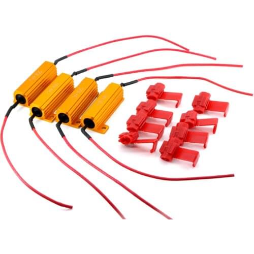 2Pcs Load Resistor Decoder Resistor Interior Car Accessories LED Car Light Resistance 50W 6ohm Load Resistors Automobile