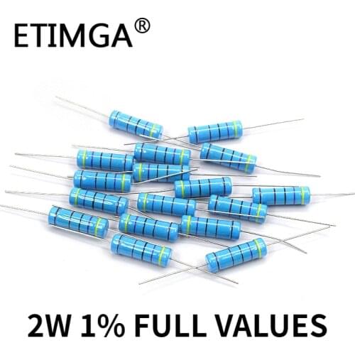 20PCS/LOT 2W 1% Metal film resistor 47K 51K 56K 62K 68K 75K 82K 91K 100K 120K 150K 180K 200K 220K 240K 270K 300K ohm 220KR