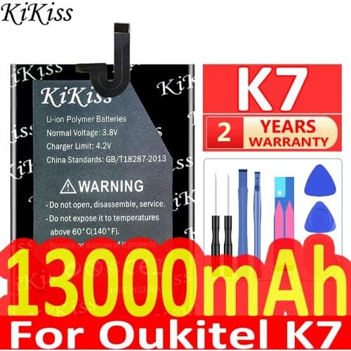 KiKiss 13000mAh Battery For Oukitel K7 OukitelK7 K 7 Smart Phone Replacement High Quality Large Capacity Back Up Batteries