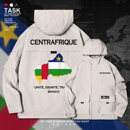 Central African Republic Centrafrique CAF men jacket hooded map nation flag fashion clothing coat streetwear autumn clothes