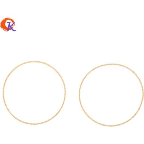 Cordial Design 50Pcs 40*40MM Jewelry Accessories/Hand Made/Ring Connectors/Genuine Gold Plating/DIY Making/Earrings Findings