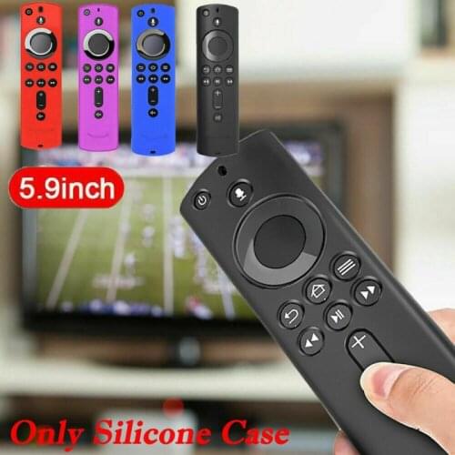 Color Remote Control Case Silicone Remote Control Cover Durable Lattice Design Anti Slip Lightweight Soft For Fire TV Stick 4K