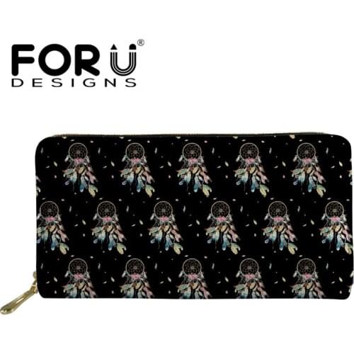 FORUDESIGNS Fashion Women Wallet 3D Dream Catcher Luxury Brand Ladies Purse Leather Girls Card Holder Phone Coin Storage Cases