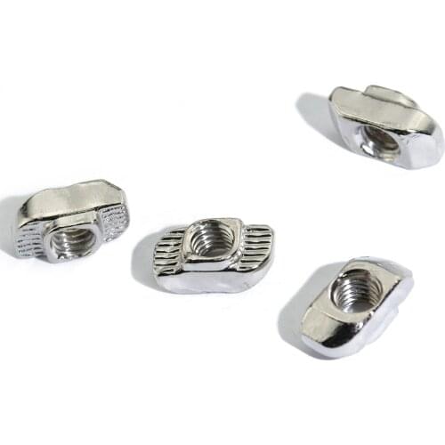 50 Pcs 2020 Series M4 Thread European Standard T Nuts Hammer Head Fastener Nut Aluminum Extrusion Profile T Slot 6mm