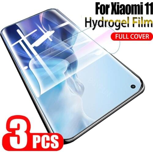 Hydrogel Film glass For xiaomi 11 3PCS For xiao mi 11 Screen Protector Hydrogel Protective For xiaomi 10t pro lite screen film