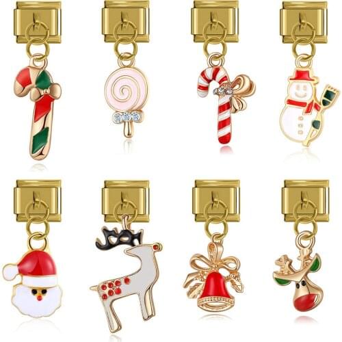 Hapiship 2018 9mm Width Original Daisy Christmas Cherry Tree High-end Charm Fit Bracelet Stainless Steel Jewelry Making DJ078