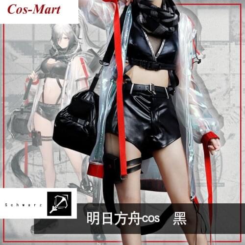 Game Arknights Schwarz Cosplay Costume Fashion Combat Uniform Full Set Unisex Halloween Party Role Play Clothing Custom-Make