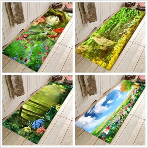 Creative Carpet Europe Type 3D Print Hallway Carpets for Living Room Bedroom Area Rug Doormat Anti-Slip Kitchen Absorb Water Mat
