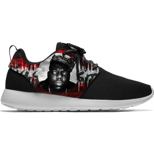 Hip Hop Rapper Rap Biggie Smalls Notorious Big Sport Running Shoes Casual Breathable Lightweight 3D Print Men Women Sneakers