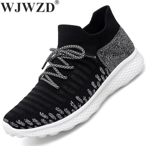 Summer Tendy Casual Shoes Men Wear-resistant Non-slip Sneakers Lace-up Sock Shoes Breathable Gym Shoes Men Zapatillas Hombre