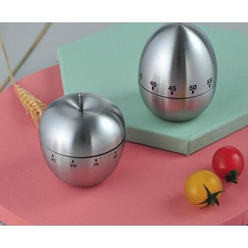 Kitchen Timer Stainless Steel Cooking Eggs 60 Minutes Mechanical Alarm Clock Baking Cooking Tools Countdown Time Management