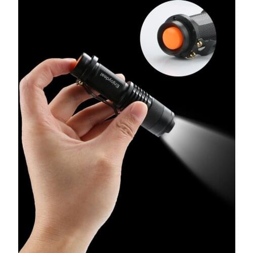 Mini Adjustable Zoom LED Flashlight 2000 Lumens Bright Q5 LED Focus Flashlight Torch Lamp Light AA/14500 Battery