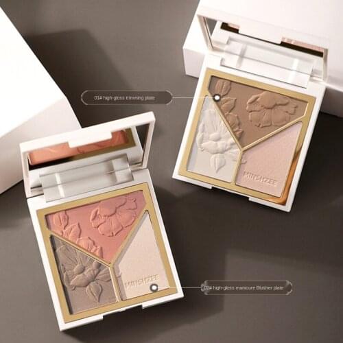 MINSHZEE Highlighter Blush Matte Facial Palette Bronze Highlighter Makeup Highlighter Face Blush Palette Contour Palette