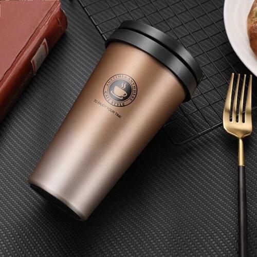 Multicolor Coffee Cup Thermos Double Wall Vacuum Insulated Travel Mug Stainless Steel Vacuum Mug Coffee Mug With Lid And Handle