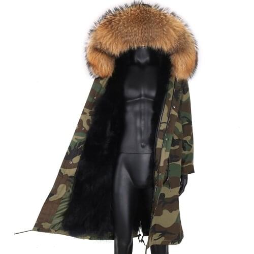 2020 Waterproof Men Coat X-Long Parkas 7XL Natural Raccoon Fur Collar Hood Thick Warm Real Raccoon Fur Liner Male Winter Jacket