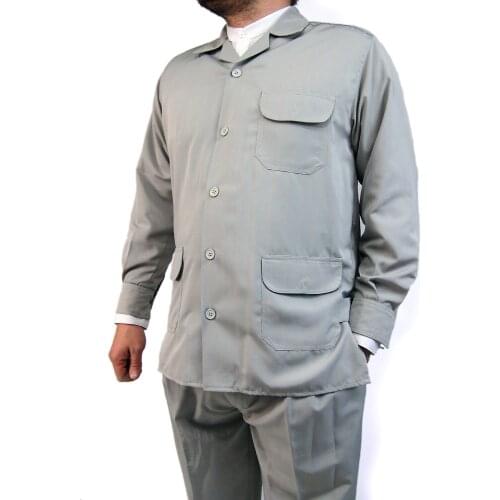 Mens Uniform Suit, Work Wear, Jacket Pants Set, Elastic, Workshop Clean Factory Working Clothing, Hajj and Umrah Uniform